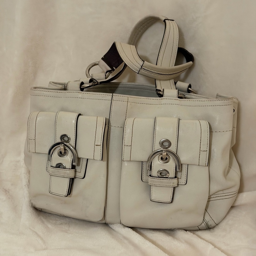 Coach 8A09 Cream Handbag | vintage
